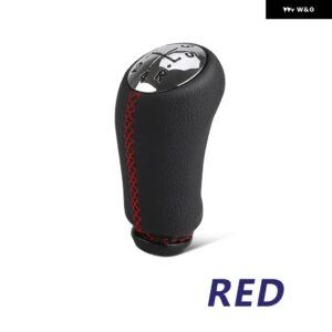 赤 白 レザーギアロッド ルノー マニュアル ギアヘッドに適合 ギア シフト ノブパーツを更新 - red