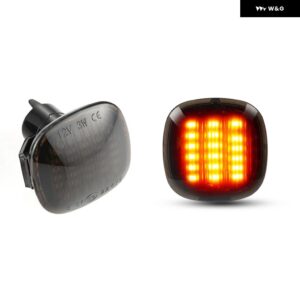 アウディ A3 8L 1996-2000 A4 B5 1994-1999 A8 D2 1994-2002 LED サイドマーカーランプ フェンダーウィンカー アンバー ライト 2個 - Smoked Lens
