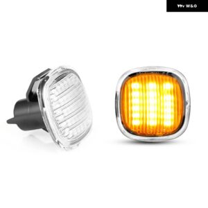 アウディ A3 8L 1996-2000 A4 B5 1994-1999 A8 D2 1994-2002 LED サイドマーカーランプ フェンダーウィンカー アンバー ライト 2個 - Clear Lens