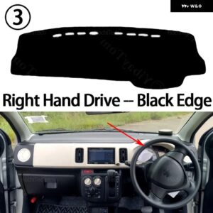 抗スリップマット ダッシュボード カバー パッド サンシェード ダッシュマットカーペットカーアクセサリー マツダ キャロル 2019 - 22 - Right Hand Black