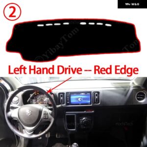 抗スリップマット ダッシュボード カバー パッド サンシェード ダッシュマットカーペットカーアクセサリー マツダ キャロル 2019 - 22 - Left Hand Red Edge