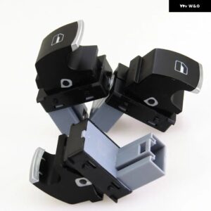 3個 1セット クロームウィンドウ コントロール スイッチ VW ゴルフ ジェッタ MK5 MK6 ティグアン パサート B6 B7 CC 5ND959855 5ND959857 5K0959855 - 3PCS