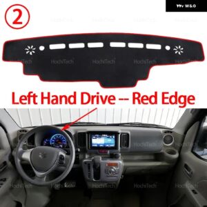 自動車 ダッシュボード カバー ダッシュマットボード パッド カーペット ダッシュマット UVカットマット スズキ エブリィ マイクロバン DA17V DA17W - Left Hand Red Edge