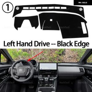 トヨタ BZ4X スバル ソルテラ 2022-2026 ダッシュボード カバー パッド 日焼け防止 パッド UVカットマット 左ハンドル と 右ハンドル - Left Hand Black