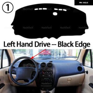 シボレー スパーク 2009 - 12 オート ダッシュボード カバー ダッシュマットボード パッド カーペットダッシュマット UVカットマット - Left Hand Black