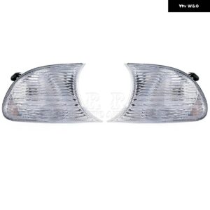 車用フロント バンパー コーナーランプ ウインカー サイド ウィンカーライト BMW E46 2ドア 1998 - 01 63126904299 63126904300 - White-1Pair
