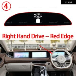 VOYAH FREE 2021 - 24 車 ダッシュボード カバー パッド ダッシュボード サンシェード カーペット 紫外線防止ダッシュマット - Right Hand Red Edge