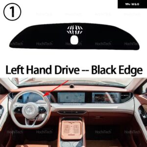 VOYAH FREE 2021 - 24 車 ダッシュボード カバー パッド ダッシュボード サンシェード カーペット 紫外線防止ダッシュマット - Left Hand Black