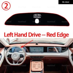 VOYAH FREE 2021 - 24 車 ダッシュボード カバー パッド ダッシュボード サンシェード カーペット 紫外線防止ダッシュマット - Left Hand Red Edge