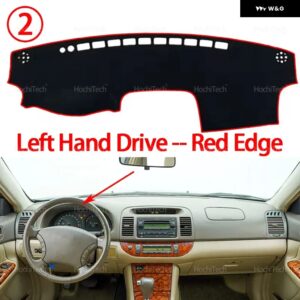 ダッシュボード カバー パッド カーライナー 紫外線防止マット サンシェード ダッシュマット カーペット ダッシュ トヨタ カムリ XV30 2002 - 06 - Left Hand Red Edge
