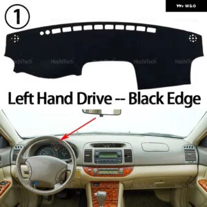 ダッシュボード カバー パッド カーライナー 紫外線防止マット サンシェード ダッシュマット カーペット ダッシュ トヨタ カムリ XV30 2002 - 06 - Left Hand Black