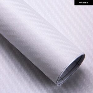 滑らかなマット効果3Dカーボンラップフィルム 車両電子機器に使用でき アッパー を備えて - White