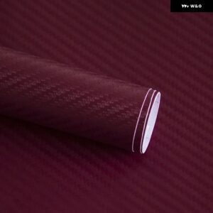 滑らかなマット効果3Dカーボンラップフィルム 車両電子機器に使用でき アッパー を備えて - burgundy