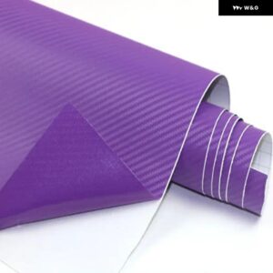 滑らかなマット効果3Dカーボンラップフィルム 車両電子機器に使用でき アッパー を備えて - purple