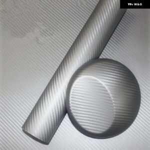 滑らかなマット効果3Dカーボンラップフィルム 車両電子機器に使用でき アッパー を備えて - Silver