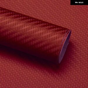 滑らかなマット効果3Dカーボンラップフィルム 車両電子機器に使用でき アッパー を備えて - red