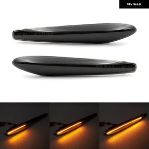 アルファロメオ 159 スポーツワゴン ボエラ スパイダー 939 クリアスモークレンズ LED サイドマーカーランプ アンバー フロントサイドフェンダー ウィンカー - Smoked Dynamic Amber