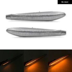 アルファロメオ 159 スポーツワゴン ボエラ スパイダー 939 クリアスモークレンズ LED サイドマーカーランプ アンバー フロントサイドフェンダー ウィンカー - Clear Dynamic Amber