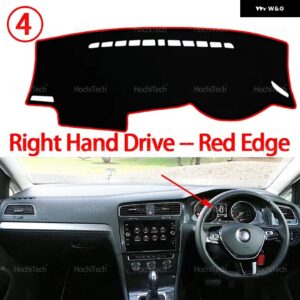 フォルクスワーゲン VW ゴルフ 7 MK7 2013-2019 ダッシュボード カバー パッド カーライナー 紫外線防止マット サンシェード ダッシュマット カーペット - Right Hand Red Edge