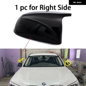 カーボンパターン ホワイト ブラック ミラー カバー ブラック ミラー カバー オーバーレイ BMW X3 G01 X4 G02 X5 G05 X7 G07 X6 G06 2018-2023 - 1pc Right Side Black