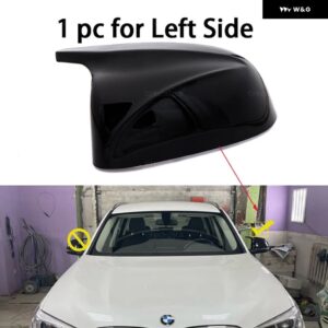 カーボンパターン ホワイト ブラック ミラー カバー ブラック ミラー カバー オーバーレイ BMW X3 G01 X4 G02 X5 G05 X7 G07 X6 G06 2018-2023 - 1pc Left Side Black
