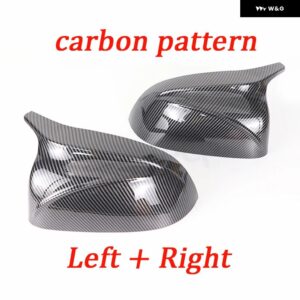 カーボンパターン ホワイト ブラック ミラー カバー ブラック ミラー カバー オーバーレイ BMW X3 G01 X4 G02 X5 G05 X7 G07 X6 G06 2018-2023 - 2pcs Carbon Pattern