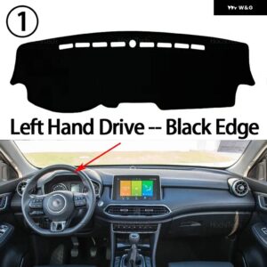 MG HS EHS PHEV 2018 - 23 滑り止めマット ダッシュボード カバー パッド サンシェード ダッシュマットカーペット車ACCESSORIE - Left Hand Black