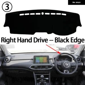 MG HS EHS PHEV 2018 - 23 滑り止めマット ダッシュボード カバー パッド サンシェード ダッシュマットカーペット車ACCESSORIE - Right Hand Black