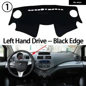 シボレー スパーク 2013 2014 2015 車用インナー ダッシュボード カバー ダッシュマット カーペット サンシェード ボード ダッシュマット LHD RHD - Left Hand Black