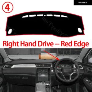 車用 ダッシュボード カバー ROEWE RX5 PLUS 2023 2024 滑り止めマット ダッシュボード カバー パッド サンシェード ダッシュマット カーペット - Right Hand Red Edge