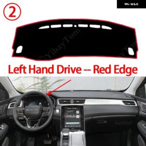 車用 ダッシュボード カバー ROEWE RX5 PLUS 2023 2024 滑り止めマット ダッシュボード カバー パッド サンシェード ダッシュマット カーペット - Left Hand Red Edge