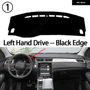 車用 ダッシュボード カバー ROEWE RX5 PLUS 2023 2024 滑り止めマット ダッシュボード カバー パッド サンシェード ダッシュマット カーペット - Left Hand Black