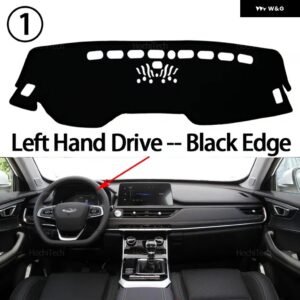 CHERY TIGGO 8 2022-2023 車内 ダッシュボード カバー ダッシュマット カーペット サンシェード ボード ダッシュマット LHD RHD カーペットラグ - Left Hand Black