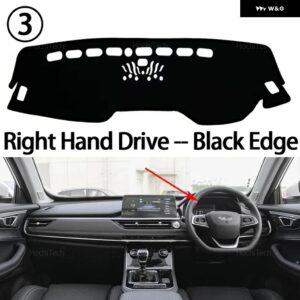 CHERY TIGGO 8 2022-2023 車内 ダッシュボード カバー ダッシュマット カーペット サンシェード ボード ダッシュマット LHD RHD カーペットラグ - Right Hand Black