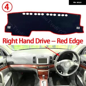 滑り止めマット ダッシュボード カバー パッド サンシェード ダッシュマットカーペットカーACCESSORIE トヨタ アリオンプレミオT240 2004 - 07 - Right Hand Red Edge
