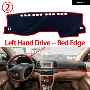 滑り止めマット ダッシュボード カバー パッド サンシェード ダッシュマットカーペットカーACCESSORIE トヨタ アリオンプレミオT240 2004 - 07 - Left Hand Red Edge