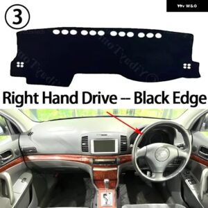 滑り止めマット ダッシュボード カバー パッド サンシェード ダッシュマットカーペットカーACCESSORIE トヨタ アリオンプレミオT240 2004 - 07 - Right Hand Black
