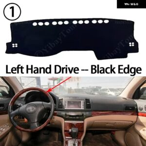 滑り止めマット ダッシュボード カバー パッド サンシェード ダッシュマットカーペットカーACCESSORIE トヨタ アリオンプレミオT240 2004 - 07 - Left Hand Black
