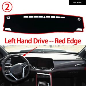 LDV MAXUS T90 MAX MG EXTENDER 2022-2024 滑り止めマット ダッシュボード カバー パッド サンシェード ダッシュマット カーペット カーアクセサリー - Left Hand Red Edge