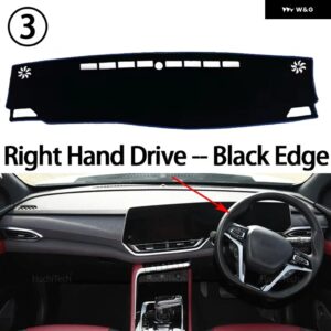 LDV MAXUS T90 MAX MG EXTENDER 2022-2024 滑り止めマット ダッシュボード カバー パッド サンシェード ダッシュマット カーペット カーアクセサリー - Right Hand Black