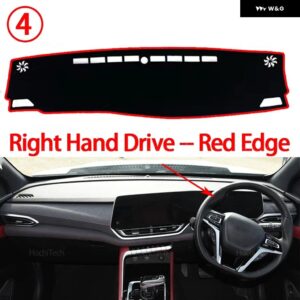 LDV MAXUS T90 MAX MG EXTENDER 2022-2024 滑り止めマット ダッシュボード カバー パッド サンシェード ダッシュマット カーペット カーアクセサリー - Right Hand Red Edge