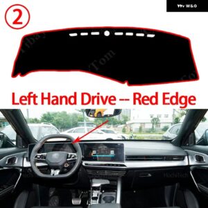 滑り止めカーマット ダッシュボード カバー パッド サンシェード ダッシュマットカーペットカーアクセサリーMG ONE 2022 2023 2024カーペットラグ - Left Hand Red Edge