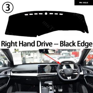 滑り止めカーマット ダッシュボード カバー パッド サンシェード ダッシュマットカーペットカーアクセサリーMG ONE 2022 2023 2024カーペットラグ - Right Hand Black