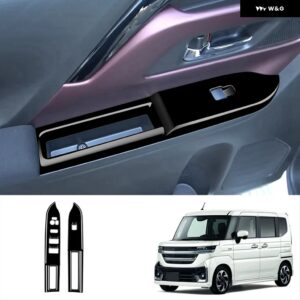 窓ガラスリフタースイッチ パネル カバー スズキ スペーシア/スペーシア カスタム MK04系 2024年式 RHD - Bright Black
