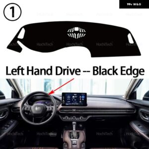 ホンダ ZR-V HR-V 2022 2023 2024 インテリア アクセサリー ダッシュボード カバー パッド サンプロテクション パッド UVカットマット - Left Hand Black