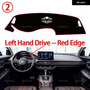 ホンダ ZR-V HR-V 2022 2023 2024 インテリア アクセサリー ダッシュボード カバー パッド サンプロテクション パッド UVカットマット - Left Hand Red Edge