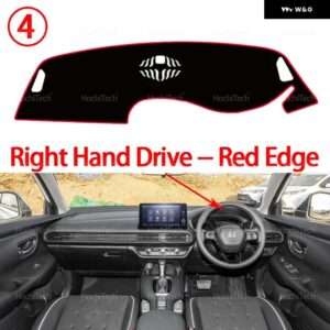 ホンダ ZR-V HR-V 2022 2023 2024 インテリア アクセサリー ダッシュボード カバー パッド サンプロテクション パッド UVカットマット - Right Hand Red Edge
