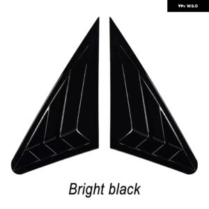 カスタム 明 リアウィンドウルーバー ルーバー スポーツバックと互換性なし ABS プラスチック 素材 - Bright Black