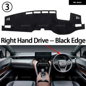 トヨタ ハリアー XU80 2020 - 24 2025 滑り止めマット ダッシュボード カバー パッド サンシェード ダッシュマット カーペット カーアクセサリー - Right Hand Black