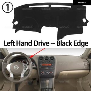 自動車 ダッシュボード カバー ダッシュマット ボード パッド カーペット ダッシュマット 紫外線カットマット 日産 アルティマ 2007 - 12 - Left Hand Black